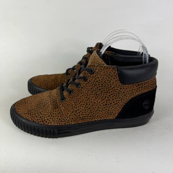 Timberland Skyla Bay Chukka Boots Women's 7 Brown Cheetah Suede Lace Up Mid-Top - Picture 5 of 10